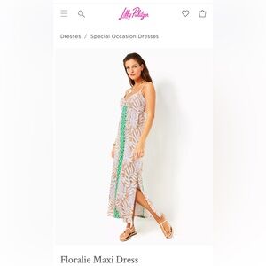 Lilly Pulitzer Floralie Maxi dress.